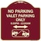 Signmission No Parking Valet Parking 5-30pm-12-00am Heavy-Gauge Aluminum Sign, 18" x 18", BU-1818-23791 A-DES-BU-1818-23791 - alternate 1